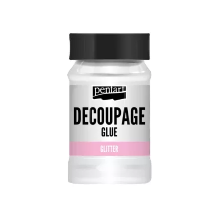 Decoupage ragasztólakk GLITTERES 100ml Pentart