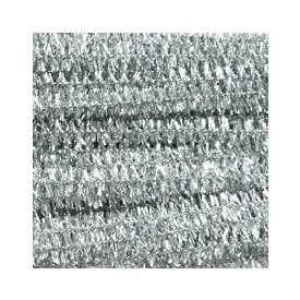 Zsenília drót kicsi (kb. 0,5cm) 10db/cs. csillámos ezüst