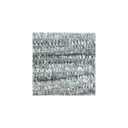 Zsenília drót kicsi (kb. 0,5cm) 10db/cs. csillámos ezüst