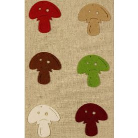 Filcfigura - Gomba F (6 db/cs, átm. kb.: 6cm)  Filcfigura - Gomba F (6 db/cs, átm. kb.: 6cm)