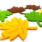 Filcfigura - Levél D (6 db/cs, átm. kb.: 6cm) 