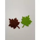 Filcfigura - Mini levél (12db/cs, átm. kb.: 3cm)