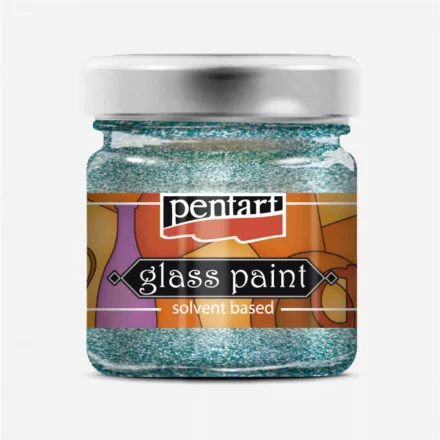 Oldószeres üvegfesték 30ml - CSILLOGÓ ZÖLD | Pentart 
