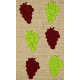 Filcfigura - Szőlő ÚJ vegyes színben közepes (6 db/cs)  Filcfigura - Szőlő ÚJ vegyes színben közepes (6 db/cs)
