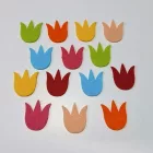 Filcfigura - Tulipánfej mini
