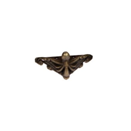 Fém dobozláb, 27 mm x 20 mm bronz színű 1db