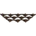 Fém dobozláb, 27 mm x 20 mm bronz színű 1db