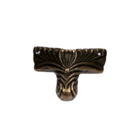 Fém dobozláb, 31 mm x 22mm bronz színű