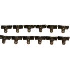 Fém dobozláb, 31 mm x 22mm bronz színű