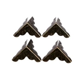 Fém sarokvédő, sarokdísz 25mm x 25mm bronz színű 4db/cs.   Fém sarokvédő, sarokdísz 25mm x 25mm bronz színű 4db/cs.
