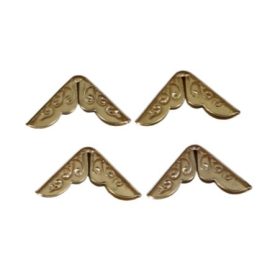 Fém sarokvédő, sarokdísz 15mm x 15mm arany színű 4db/csomag   Fém sarokvédő, sarokdísz 15mm x 15mm arany színű 4db/csomag