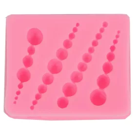   Szilikon nyomóforma lágy - Gyöngysor, vegyes méret 7,4cm x 6,2cm x 1,1cm