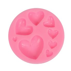 Szilikon nyomóforma lágy - Szivek  7,5cm x 1,3cm Szilikon nyomóforma lágy - Szivek  7,5cm x 1,3cm