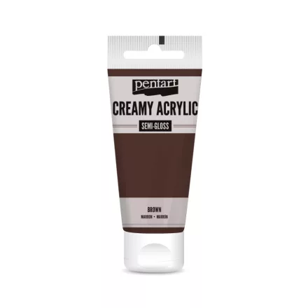 Krémes akrilfesték selyemfényű - BARNA  60ml