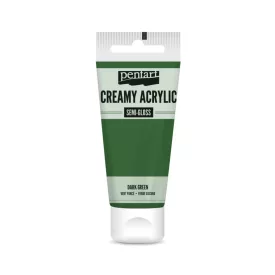 Krémes akrilfesték selyemfényű - SÖTÉTZÖLD  60ml