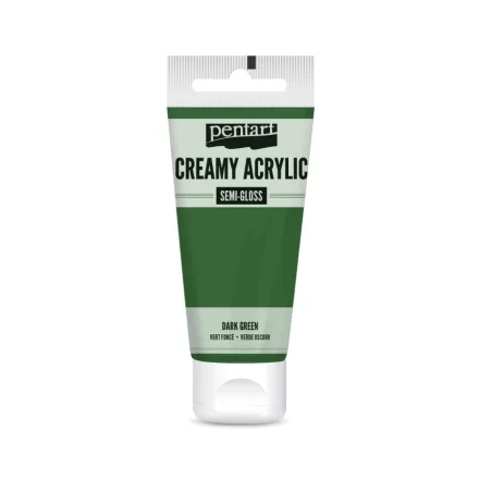 Krémes akrilfesték selyemfényű - SÖTÉTZÖLD  60ml