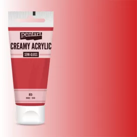 Krémes akrilfesték selyemfényű - PIROS  60ml