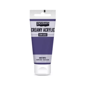 Krémes akrilfesték selyemfényű - SÖTÉTLILA  60ml