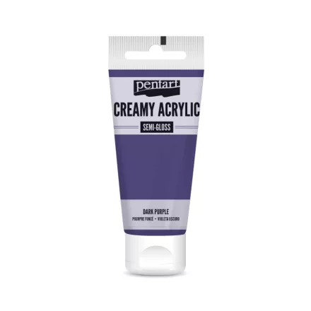 Krémes akrilfesték selyemfényű - SÖTÉTLILA  60ml
