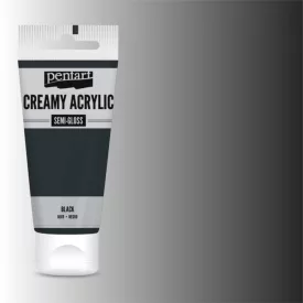 Krémes akrilfesték selyemfényű - FEKETE  60ml