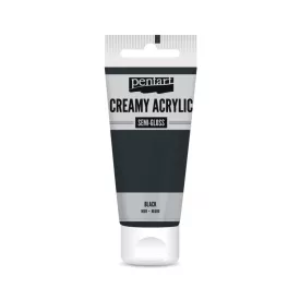 Krémes akrilfesték selyemfényű - FEKETE  60ml