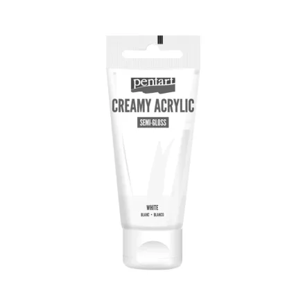 Krémes akrilfesték selyemfényű - FEHÉR  60ml