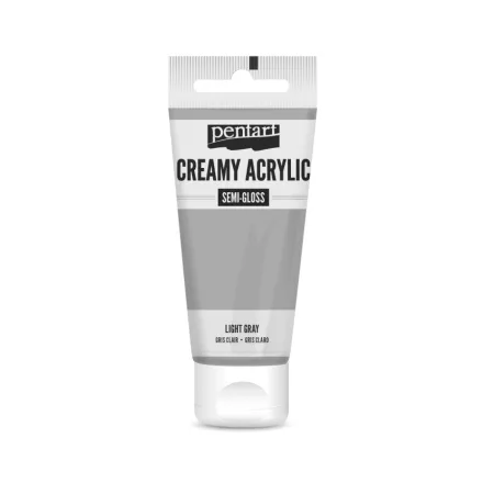 Krémes akrilfesték selyemfényű - VILÁGOSSZÜRKE  60ml