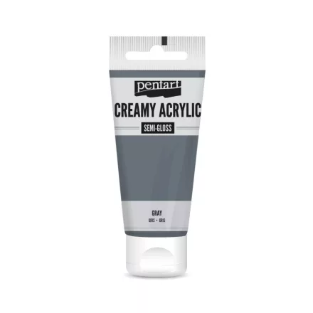 Krémes akrilfesték selyemfényű - SZÜRKE  60ml