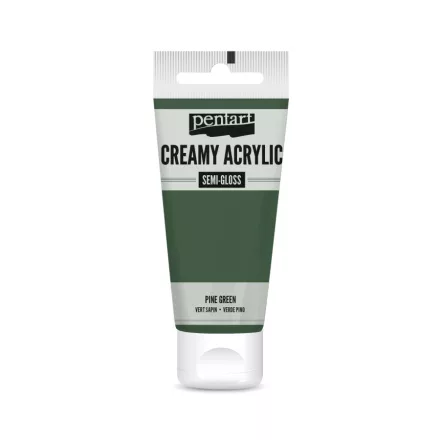 Krémes akrilfesték selyemfényű - FENYŐZÖLD  60ml