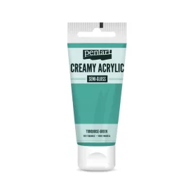 Krémes akrilfesték selyemfényű - TÜRKIZ ZÖLD  60ml