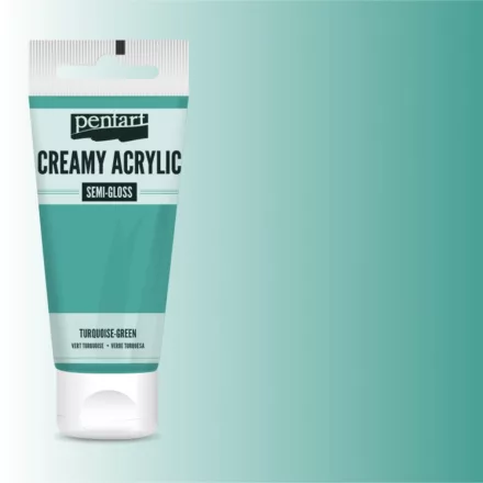 Krémes akrilfesték selyemfényű - TÜRKIZ ZÖLD  60ml
