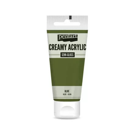 Krémes akrilfesték selyemfényű - OLIVA  60ml
