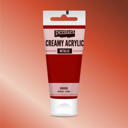 Krémes akrilfesték metál BORDÓ 60 ml