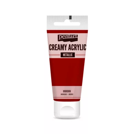 Krémes akrilfesték metál BORDÓ 60 ml