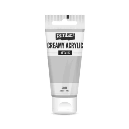 Krémes akrilfesték metál EZÜST  60 ml