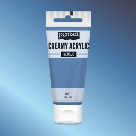 Krémes akrilfesték metál KÉK 60 ml