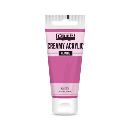 Krémes akrilfesték metál MAGENTA 60 ml