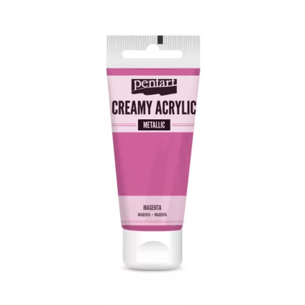 Krémes akrilfesték metál MAGENTA 60 ml
