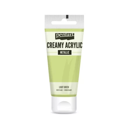 Krémes akrilfesték metál VILÁGOSZÖLD 60 ml