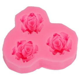 Szilikon öntőforma - 3 rózsa  Szilikon öntőforma - 3 rózsa