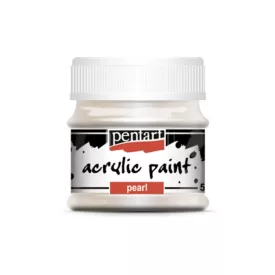 Gyöngyház akrilfesték fehér 50ml | Pentart 