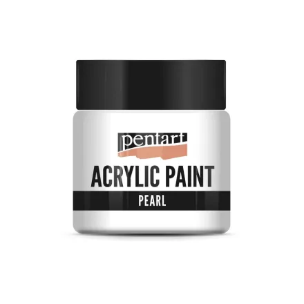 Gyöngyház akrilfesték fehér 50ml | Pentart 