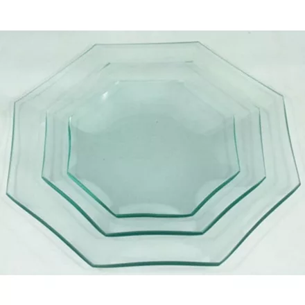 Üvegtál nyolcszögletű 14cm
