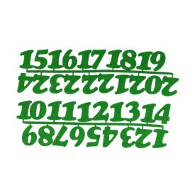 Filc számok - Zöld Filc számok - Zöld
