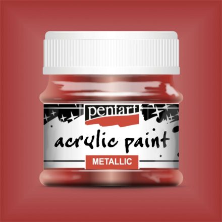 Metál akrilfesték VÖRÖSARANY  50ml | Pentart