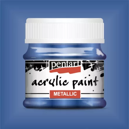 Metál akrilfesték KOBALTKÉK  50ml | Pentart