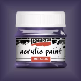 Metál akrilfesték EZÜSTLILA  50ml | Pentart