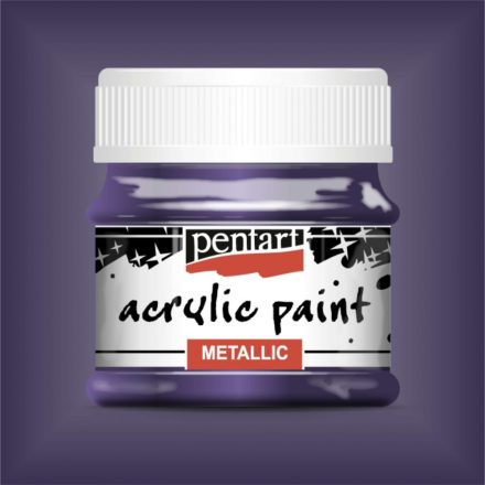 Metál akrilfesték EZÜSTLILA  50ml | Pentart