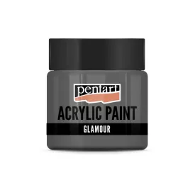 Glamour akrilfesték  -  EZÜSTFEKETE 50ml | Pentart 
