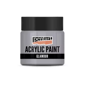 Glamour akrilfesték  -  ÓEZÜST 50ml | Pentart 